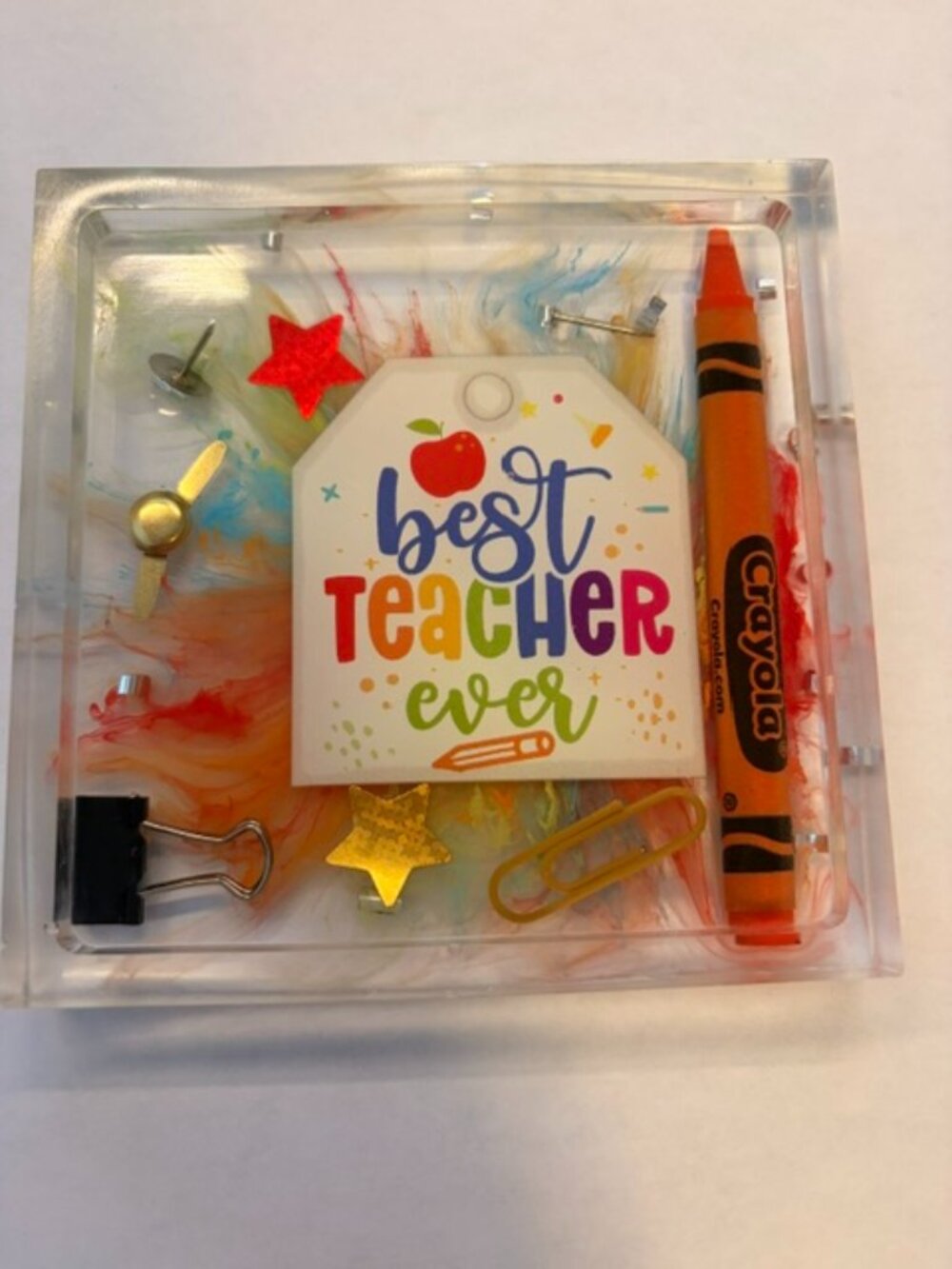 Handmade Resin Teacher Desk Coaster